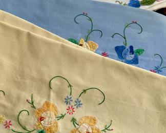 Vintage pillowcases. 