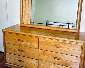 Six drawer dresser and mirror 
