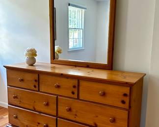 Lane Americana Series Pine dresser and mirror 