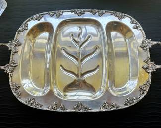 Silverplated vintage well-and-tree