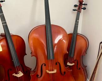 Cellos - Suzuki (1/2), Suzuki (1/4) and Stradivarius copy (3/4)