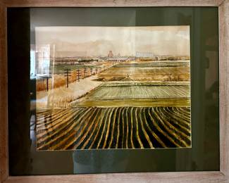 Original watercolor by Robert Ault (1936-2008)