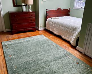 Antique Full size Mahogany Bedframe, dresser, mirror & bench.  Full size Sealy Embody memory foam mattress.