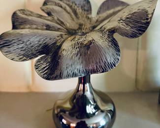 Brazilian silver-plated vase in the style of Marilena Mariotto