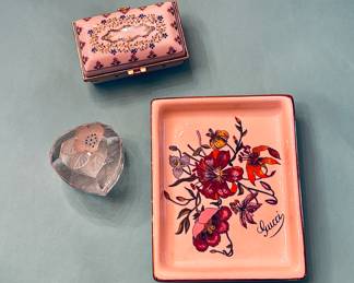 Trinket boxes and trays by Limoges and others