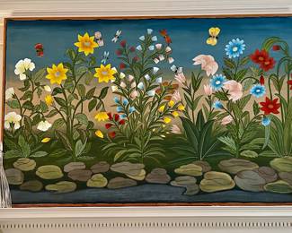 Framed Silk painting