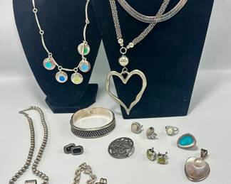 Sterling items and Brighton Charm Bracelet