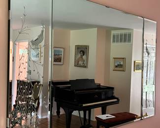 Beautiful mirror with peacock panels