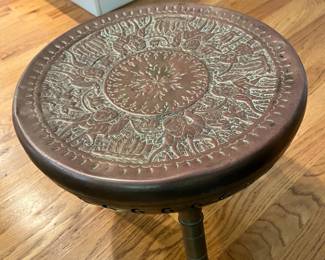 Antique copper stool