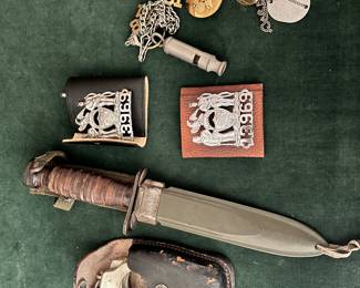 NYC policeman badges, pins, handcuffs