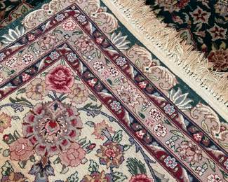 Hand-tied large Persian rug - back view and fringe (also hand-tied) - excellent condition.