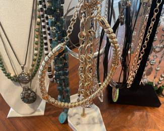 Costume, jewelry, some Jade pieces, and sterling