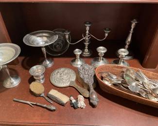Sterling flatware and SERVICE pieces