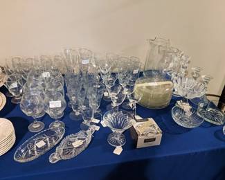Chrystal stemware.