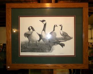 Framed Geese Print