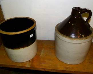 Stoneware Crock & Jug