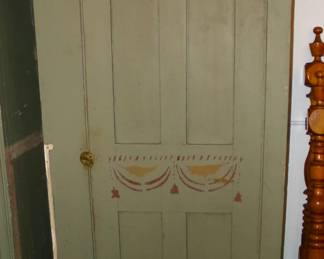 Another Early American 1-Door Stenciled Cupboard