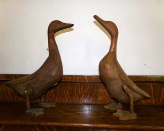 Wooden Duck Sculptures