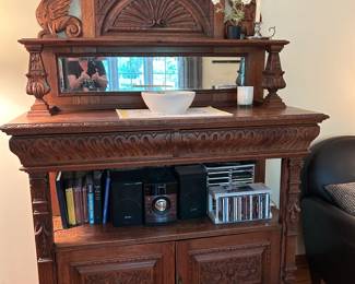 Stunning Antique European Sideboard. An amazing piece of furniture. $750