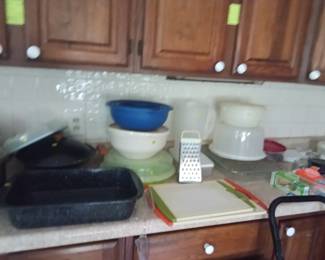 Misc pots, dishes, containers etc