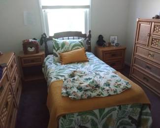 Boys 5 piece bedroom set with decor sheets comforter etc all $300