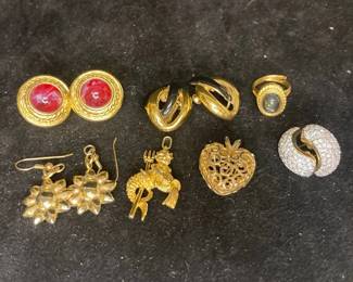 Carolee Crystal Pierced Earrings Trifari Napier Other Costume Jewelry