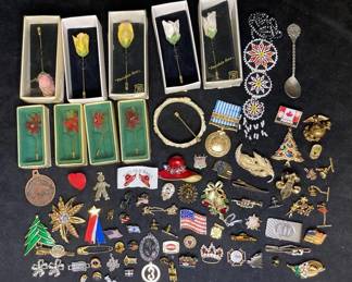 Porcelain Rose Pins And More Pins And Brooches