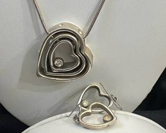 Secrets Of The Heart Pendant And Earrings