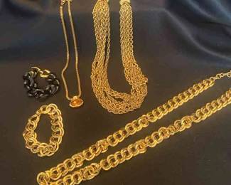 Monet Gold Chain Necklaces And Bracelets Swarovski Pendant Necklace Trifari