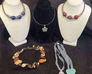 Painted Beaded Necklaces and More