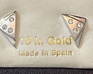 18k Gold Made In Spain Earrings