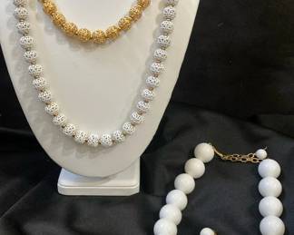 Vintage Monet Beaded Filigree Ball Chokers More