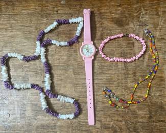 Disney Tinker Bell Watch And Shell Jewelry