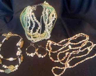 Chicos Multi Strand Necklaces And Puka Shell Necklaces