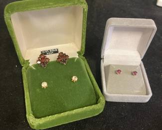 Pierced Gemstone Earrings