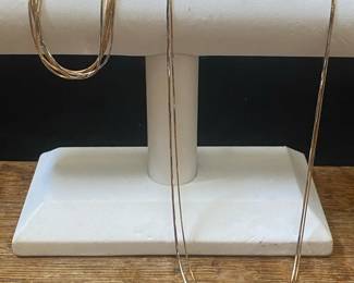 750 Italy Gold MultiStrand Bracelet And Necklace