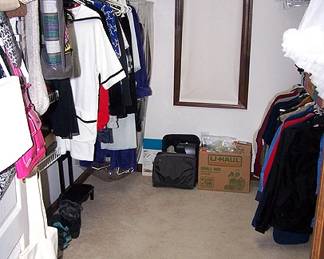 Women's and Men's clothes, CPAP machine and accessories, purses