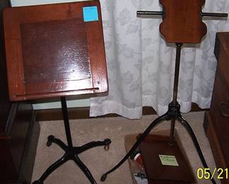 Victorian Book stands (one needs a little help)