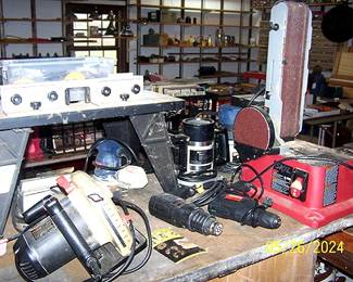 Skil sander, Ryobi router and table, other power tools