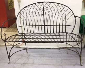 Handmade Wrought Iron Bench