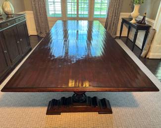 Baluster Style Rectangular Dining Table (96"L x 48"W x 30"H with 2 Leaves @ 24"L each)