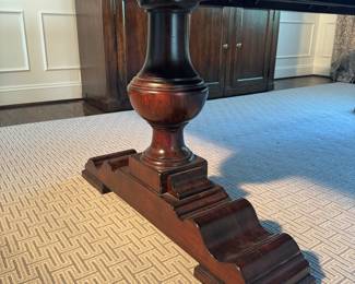 Baluster Style Rectangular Dining Table (96"L x 48"W x 30"H with 2 Leaves @ 24"L each)