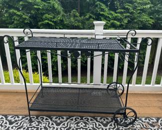 Wrought Iron Bar Cart
