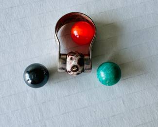 Sterling ring with interchangeable stones