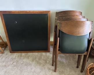 Vintage card table and chairs