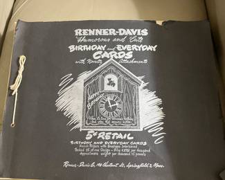 Vintage salesman sample cards