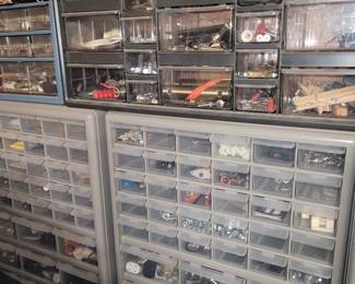 Garage storage with parts