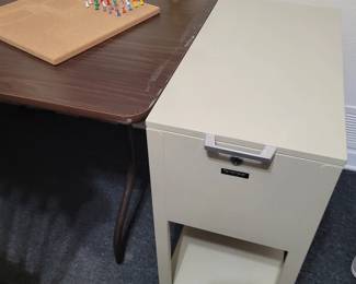 Open Top File cabinet on wheels