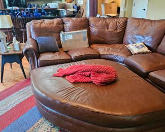 All leather sofa. Includes scraps for any repairs needed  in the future.