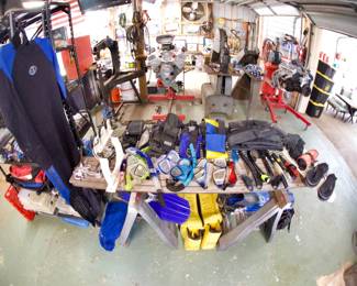 Scuba Gear, Masks, Goggles, Shoes, Belts, Mesh Bags, ScubaPRO MK-17, Med. BCD, BARE XL Wet-Suit